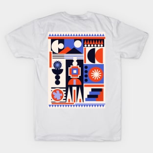 Contemporary Geometric Expression T-Shirt